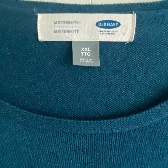Old Navy Crew Neck Maternity Sweater in Teal - Picture 3 of 5
